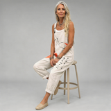 Ink Wash Print Dungarees