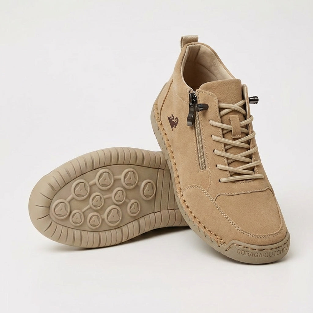Mila™ – Pohodlné ortopedické tenisky + zip, barva: khaki