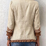 Dawncroft™ – Vintage boho bunda s květinovými volánky